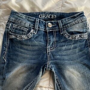 Grace in LA girls Faded Blue Denim Jeans